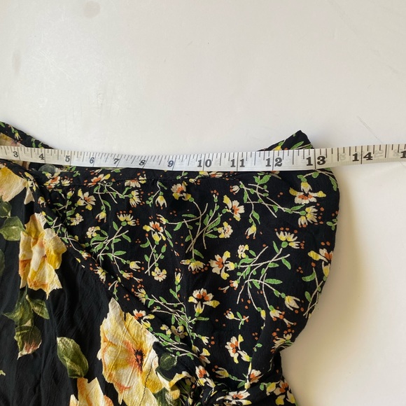 TOPSHOP busy garden floral print wrap midi skirt - Picture 5 of 10